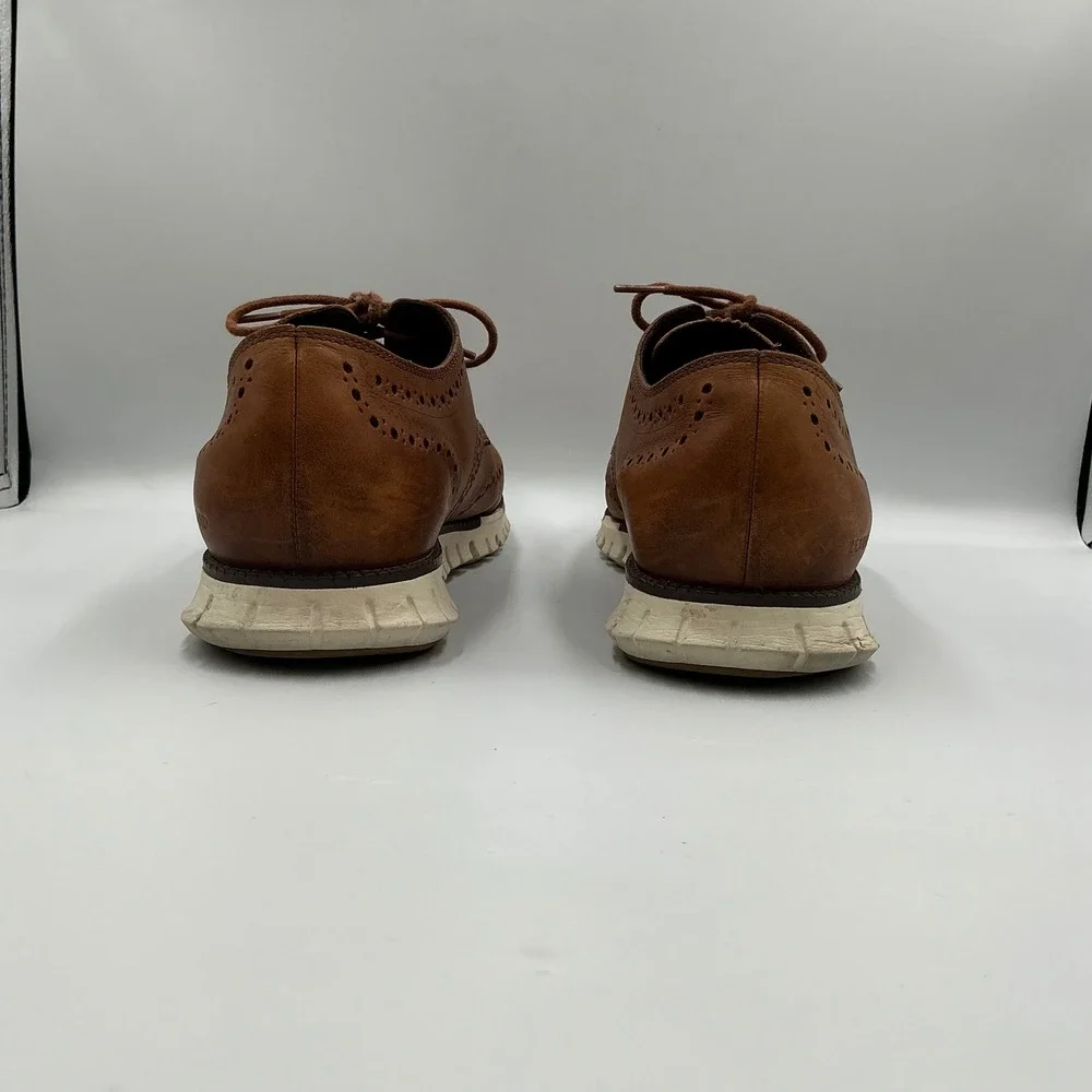 Cole Haan Zerogrand Wingtip Oxford British Tan‎ Leather Mens Shoes C23579